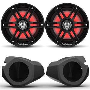 Rockford Fosgate M2-65B 6.5” Color Optix Marine 2-Way System with RZR14-FSE 6.5" Front Speaker Enclosures Compatible With Select 14+ RZR Models - 1 of 4