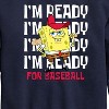 Boys' - SpongeBob SquarePants - Ready For Baseball Graphic Long Sleeve Fleece Sweatshirt - 2 of 4