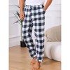 INSPIRE CHIC Men's Elastic Waist Drawstring Plaid Pajama Sleep Pants - 4 of 4