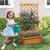 Tangkula 2PCS 60" Tall Raised Garden Bed w/Diamond Lattice Trellis Drainage Holes Outdoor - 2 of 4