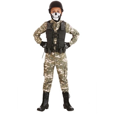 Halloweencostumes.com Girl's Exclusive Stealth Soldier Costume : Target