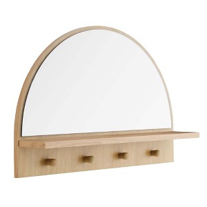 Modway EEI-6350-OAK Moonbeam Arched Mirror, Oak - 1 of 4