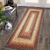 Braided Print Area Rug - Non-Slip Rustic Carpet for Living Room, Bedroom, Nursery - Aesthetic Distressed Accent Mat - 2 of 4