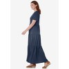 Woman Within Plus Size Short-Sleeve Tiered Dress - 4 of 4