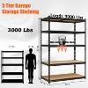5-Tier Heavy Duty Garage Shelving Units, Adjustable Storage Shelves,Loads 2000 LBSS,Garage Storage Shelving, Metal Storage Utility Rack Shelf Unit - 3 of 4