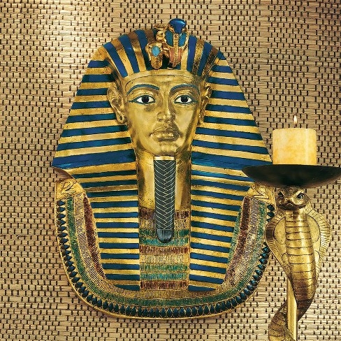21.5" ancient egyptian king tut wall sculpture decor 