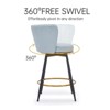 NicBex 25.2"Swivel Counter and Bar Stools,Modern 360° Swivel Upholstered Counter Chairs,Chic Velvet Chairs for Kitchen,Set of 2 - 4 of 4