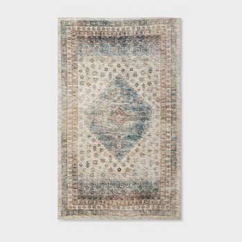 3'x5' Light Distressed Diamond Persian Style Rug Neutral - Threshold™ designed with Studio McGee