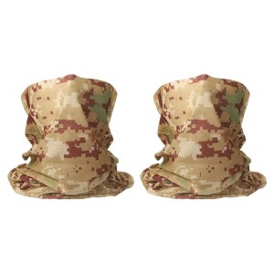 Unique Bargains Breathable Elastic Cycling Fishing Sport Neck Gaiter Face Masks 2 Pcs - 1 of 4