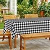 Black and White Plaid Tablecloth, Dustproof Easy-Care Checkered Dining Table Cover for Everyday Use and Festive Decor - 3 of 4