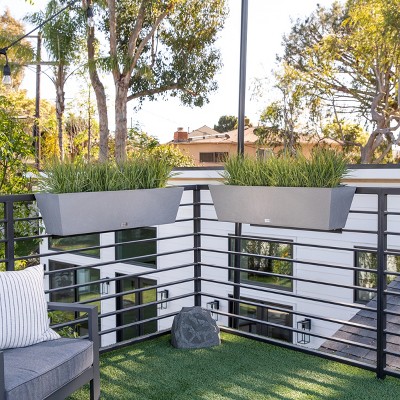 Gray 36" Recycled Plastic Railing Planter