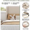 GAOMON Velvet Upholstery Platform Bed with Wingback Headboard, No Box Spring Needed, Wood Slats Support, Easy Assembly - 2 of 4