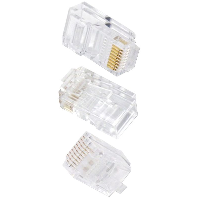 Ethereal® 8-Pin CAT-6 Crimp Connectors, 50-Pack, 1 of 2