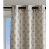 Kate Aurora Contemporary Living 2 Pack Semi Sheer Geometric Grommet Top Curtain Panels - 2 of 3