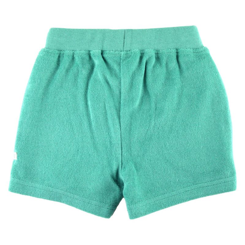 RuffleButts Ocean Teal Terry Knit Casual Shorts, 2 of 4