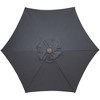 Northlight 7.5ft Outdoor Patio Market Umbrella with Hand Crank, Gray - 3 of 4