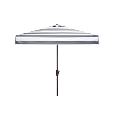 7.5' Square Elsa Fashion Line Umbrella Navy/White - Safavieh