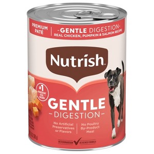 Nutrish Gentle Digestion Premium Paté Real Chicken, Pumpkin and Salmon Recipe Wet Dog Food - 13oz - 1 of 4