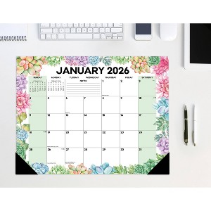 Willow Creek Press Succulents Academic July 2025 - June 2026 22"x17" Large Monthly Deskpad Calendar - 1 of 4