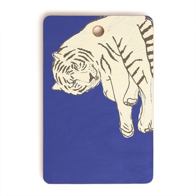 Emanuela Carratoni Painted Tiger Cutting Board Rectangle -Deny Designs