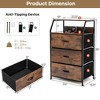 Costway 3 Drawer Dresser w/Top Shelf Storage Tower Cabinet for Bedroom Hallway Nursery - 2 of 4