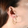 Pompeii3 14k Yellow Gold 2mm Designer Hoops Women's Earrings 1 3/4" Tall 1.60grams - 4 of 4