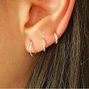 RMZ GOLD NYC Italian White Gold Endless Hoop Earrings (3 Pairs) - 3 of 3