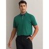 INSPIRE CHIC Men's Short Sleeve Contrast Color Summer Business Golf Polos - 2 of 4