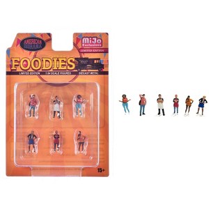"Foodies" 6 piece Diecast Figure Set (6 Figures) Limited Edition for 1/64 Scale Models by American Diorama - 1 of 4