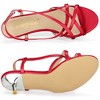 Allegra K Women's Slingback Strappy Kitten Buckle Stiletto Heel Sandals - 4 of 4