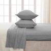 Isla Jade Twin Extra Long Super Soft T-Shirt Jersey Knit Sheet Set Heathered Gray - 4 of 4