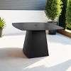 44" Outdoor Square Dining Table for 4, Modern Patio Table with Sintered Stone Top and Aluminum Frame, Ideal for Balcony or Garden – Koiai - 3 of 4