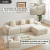 GDFStudio Ulina 114'' 4-Seater Inlaid Structural Corduroy Upholstered Sectional Sofa with 1 Ottoman and 3 Pillows - 4 of 4