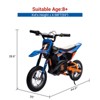 COZONY 24V Kids Electric Motorcycle, 250W Motor, Adjustable Speed to 13.6 MPH, Pneumatic Tires, Non-Slip Handle - 2 of 4