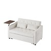 Velvet Sofa Bed with Adjustable Backrest and Rotating Side Table for Comfort and Convenience - 4 of 4