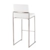 Set of 3 30" Contemporary High Back Barstools with Metal Frame, Padded Seat and Backrest for Kitchen or Home Bar - 4 of 4