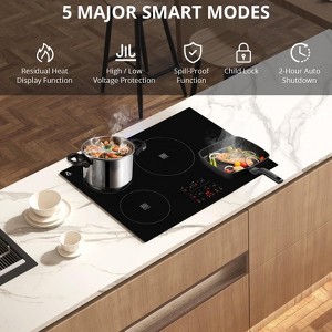 Induction Cooktop, 30 Inch 4 Burner Drop In Electric Stovetop - 240V 7800W with Sensor Touch Control, Child Safety Lock Black - 1 of 4