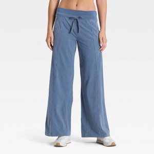 Women's Mid-Rise Foldover Wide Leg Pants - JoyLab™ - 1 of 3