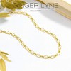 Oval Link Circle Chain Necklace for Women 18KT Gold Plated Stainless Steel 16"-18" Ginger Lyne Collection - 2 of 4