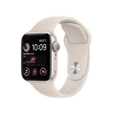 Apple Watch SE GPS 40mm Starlight Aluminum Case with Starlight Sport Band (2022, 2nd Generation) - S/M