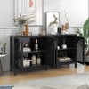 Sideboard Cabinet With Rattan Door Metal Handles Adjustable Shelves 333lbs Load Capacity Multifunctional Storage Cabinet - 2 of 4