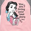 Girls' - Disney - You Are Living Your Best Story Shirt Tail Raglan Graphic T-shirt - 2 of 4