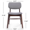 Dronkon Set of 2 Upholstered Dining Chairs with Rubberwood Frame, Modern Splayed Leg Design - 2 of 4