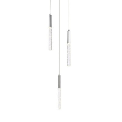 Ruelle 3-Light Chrome Pendant with Crystal Accents