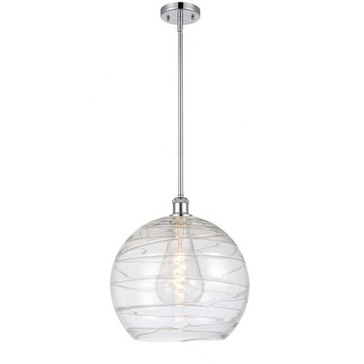 Athens Deco Swirl - 1 Light Pendant In Industrial Style-14.88 Inches Tall and 13.75 Inches Wide
