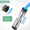 Unique Bargains Nickel Plated Brass Plastic Push to Connect One Way Check Valve 2 PCS - 4 of 4