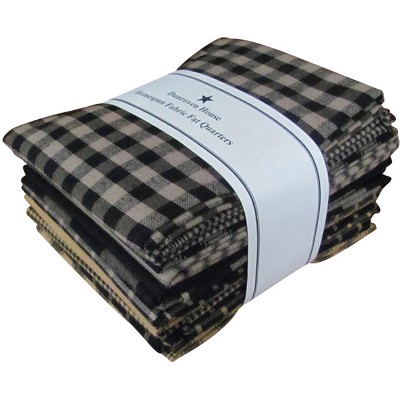 Dunroven Homespun 18"X21" Fat Quarters 12pcs-Black
