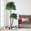 Puleo Pre-lit Double Trunk Palm Artificial Christmas Tree with Dual Color LED Lights - 3 of 4