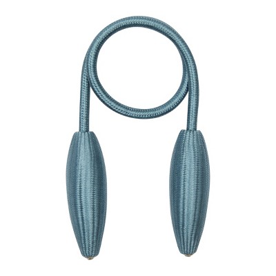 Juvale 2 Pairs Light Blue Rope Curtain Tiebacks, Holdbacks for Drapes (21 in)