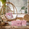Pink Winter Christmas Throw Pillow Covers 18x18 Set of 4, Christmas Tree Santa Claus Home Decor Pillow Case - 4 of 4